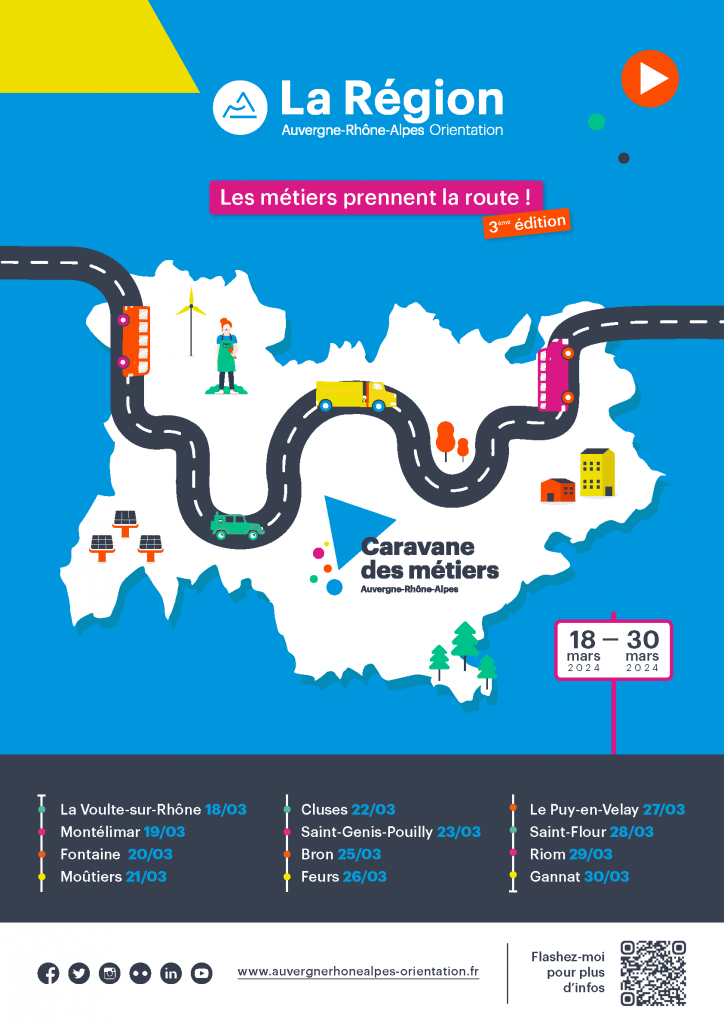 Caravane des métiers tournée 2024 en Auvergne-Rhône-Alpes